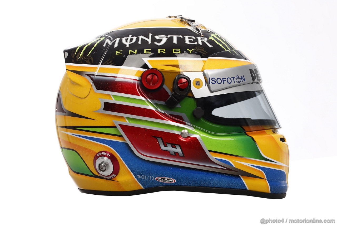 JEREZ TEST FEBBRAIO 2013, The helmet of Lewis Hamilton (GBR) Mercedes AMG F1.
07.02.2013. 