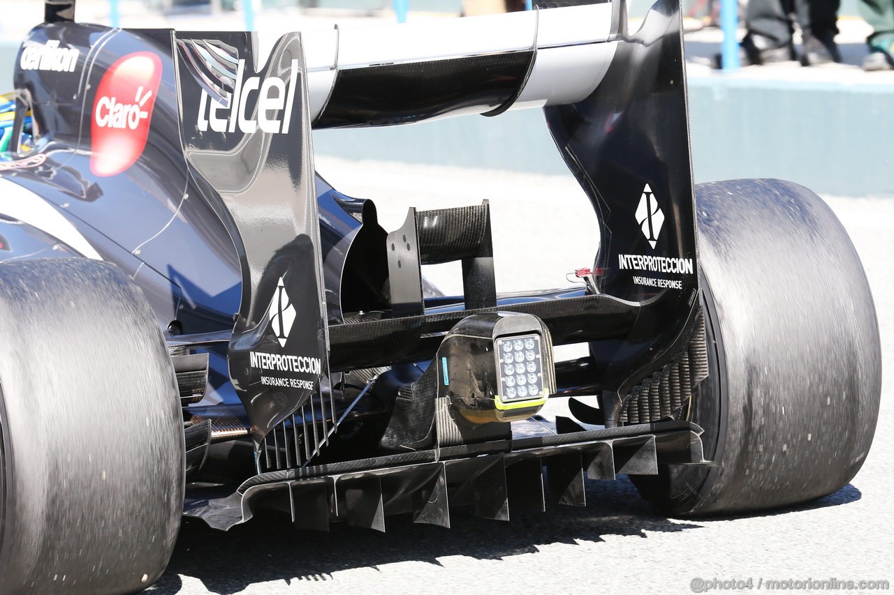 JEREZ TEST FEBBRAIO 2013, Sauber C32 rear wing e rear diffuser.
07.02.2013. 