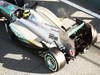 JEREZ TEST FEBBRAIO 2013, Nico Rosberg (GER) Mercedes AMG F1 W04 rear suspension e exhaust running temperature sensors, showing scorched sidepod.
07.02.2013. 