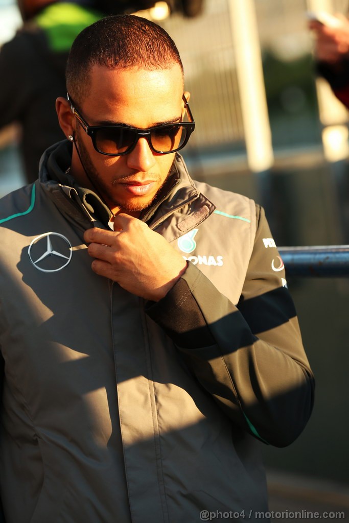 JEREZ TEST FEBBRAIO 2013, Lewis Hamilton (GBR) Mercedes AMG F1.
