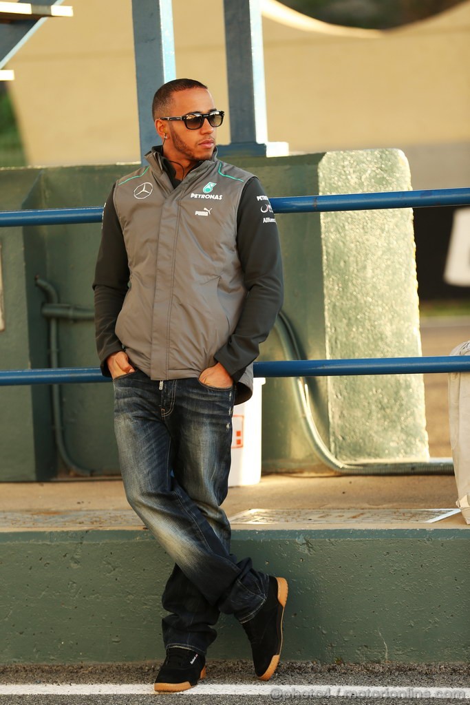JEREZ TEST FEBBRAIO 2013, Lewis Hamilton (GBR) Mercedes AMG F1.
