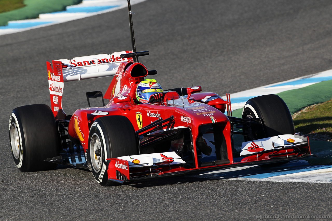 JEREZ TEST FEBBRAIO 2013, Felipe Massa (BRA) Ferrari F138.
