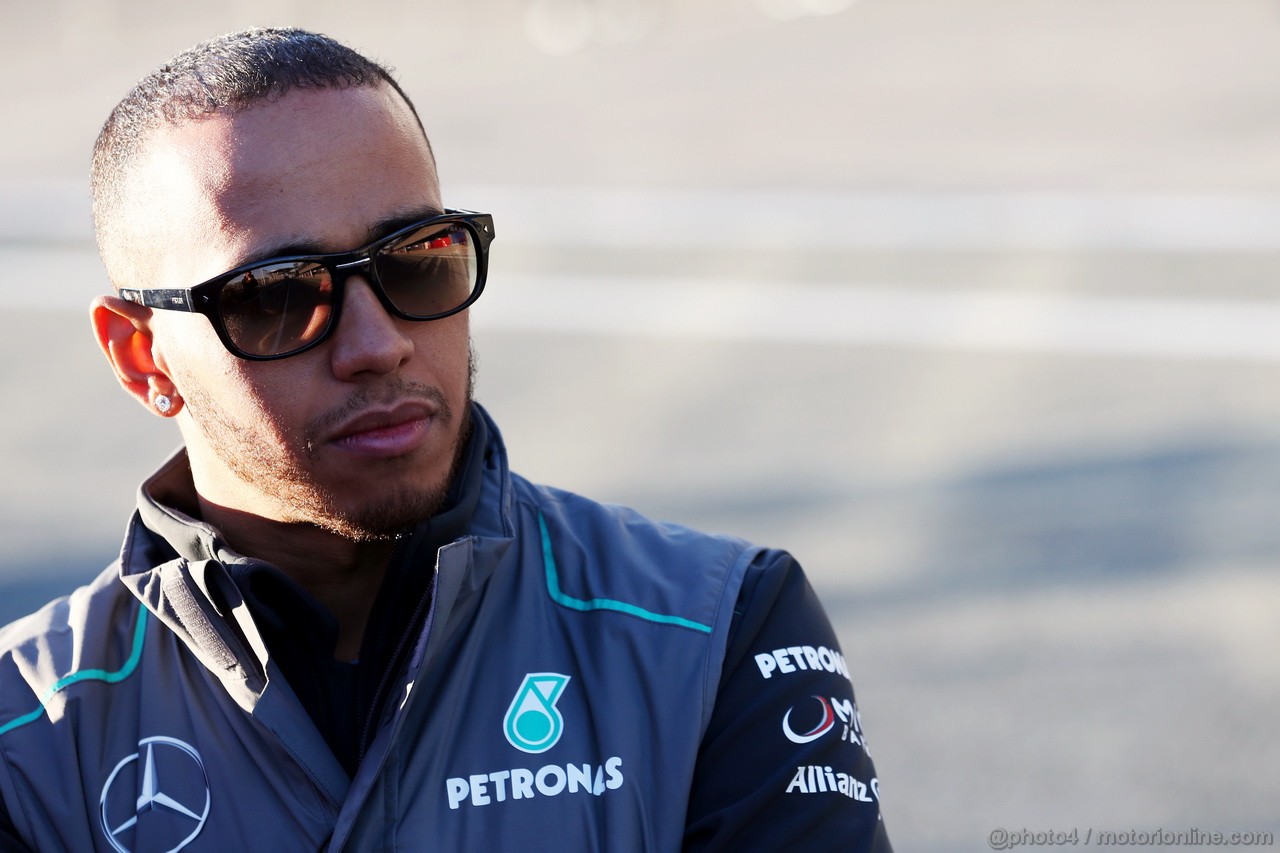 JEREZ TEST FEBBRAIO 2013, Lewis Hamilton (GBR) Mercedes AMG F1.
