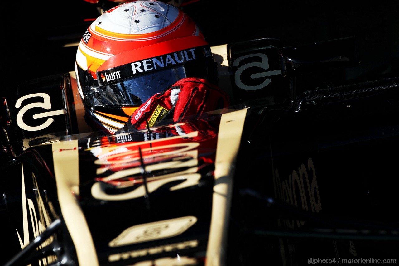 JEREZ TEST FEBBRAIO 2013, Romain Grosjean (FRA) Lotus F1 E21.
