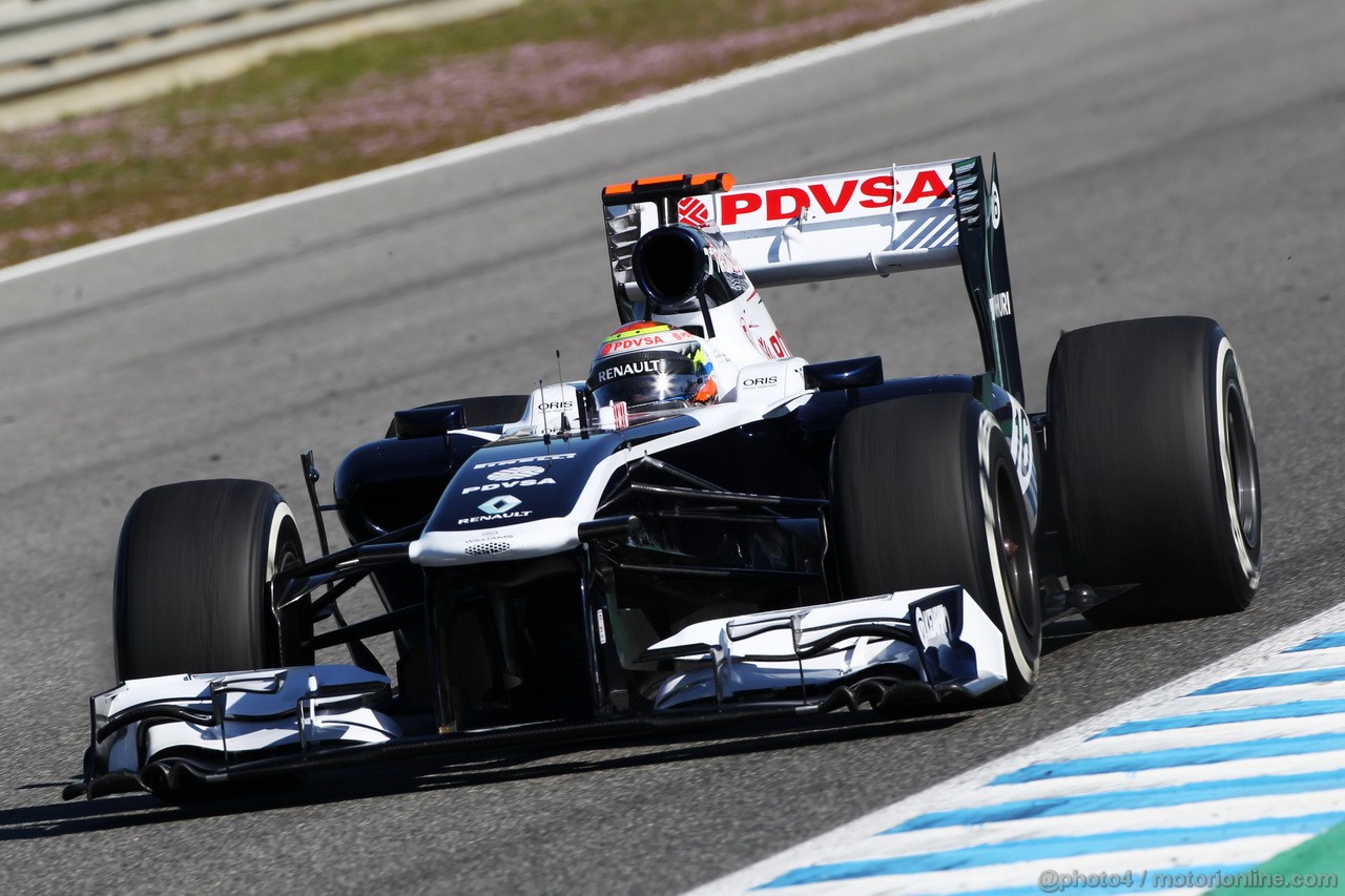 JEREZ TEST FEBBRAIO 2013, Pastor Maldonado (VEN) Williams FW34.
