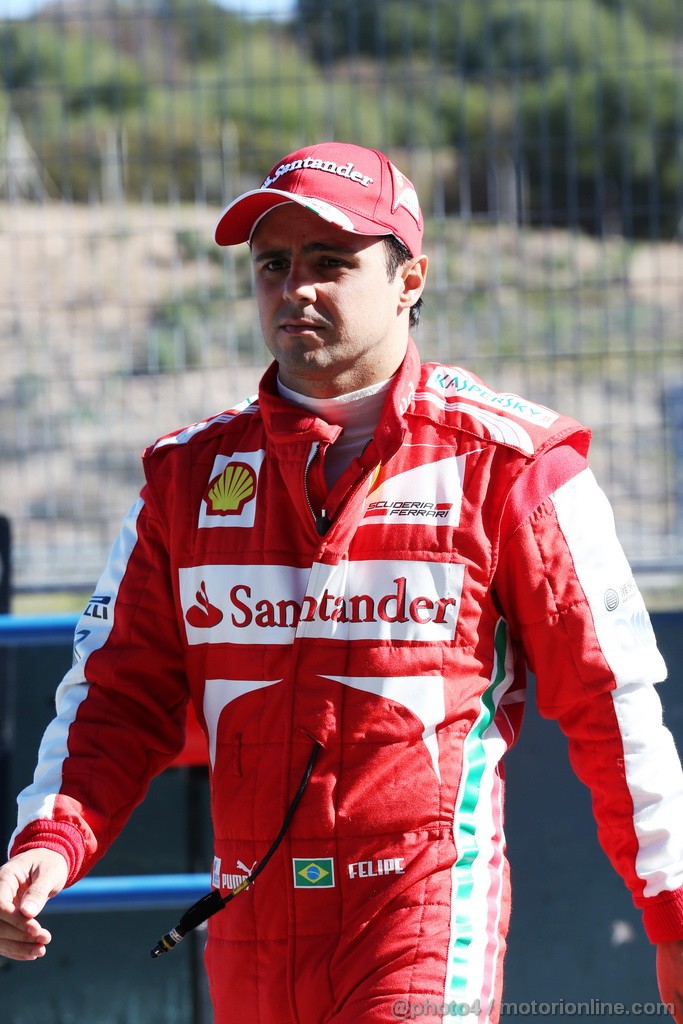 JEREZ TEST FEBBRAIO 2013, Felipe Massa (BRA) Ferrari.
