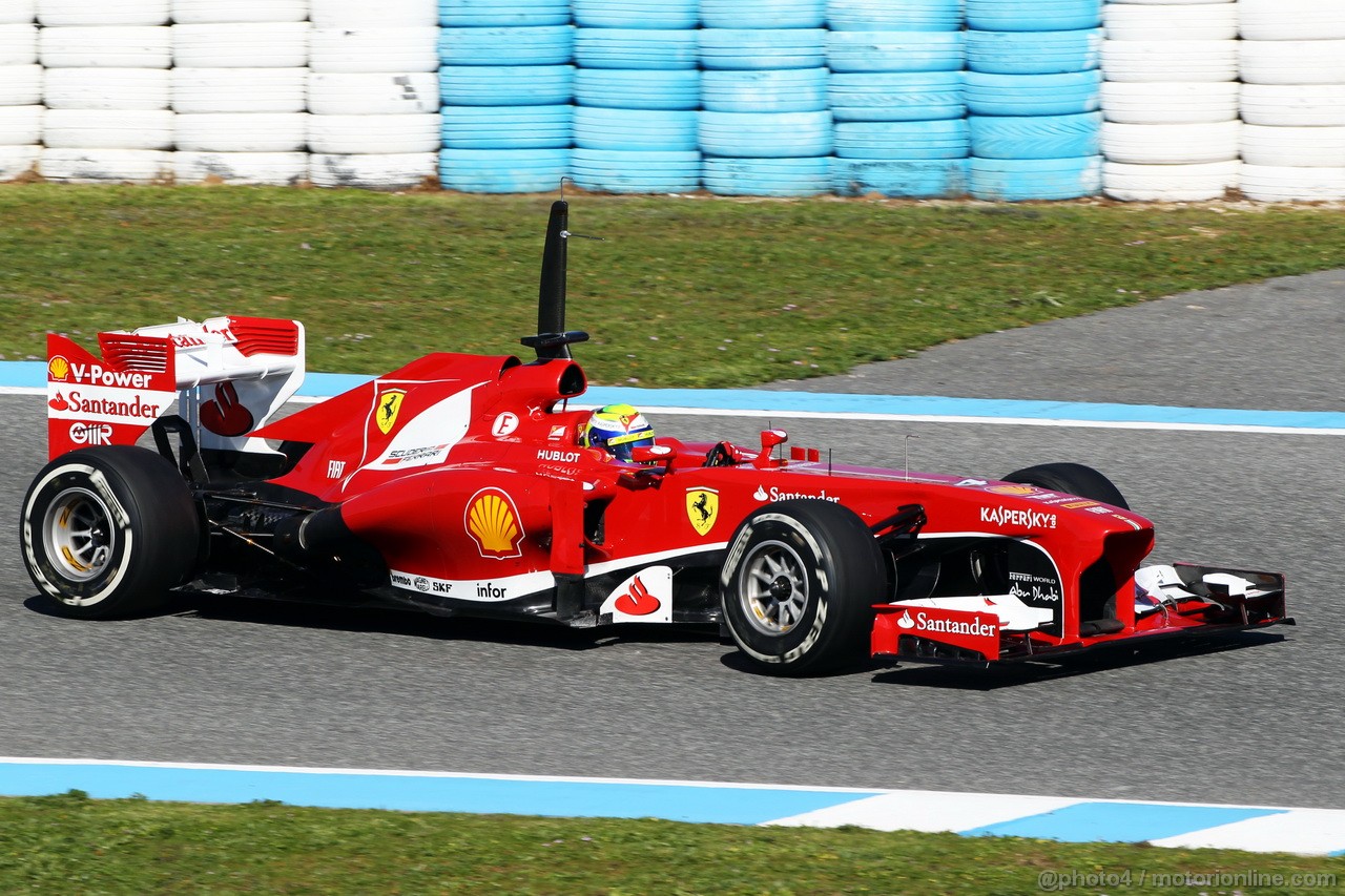 JEREZ TEST FEBBRAIO 2013, Felipe Massa (BRA) Ferrari F138.

