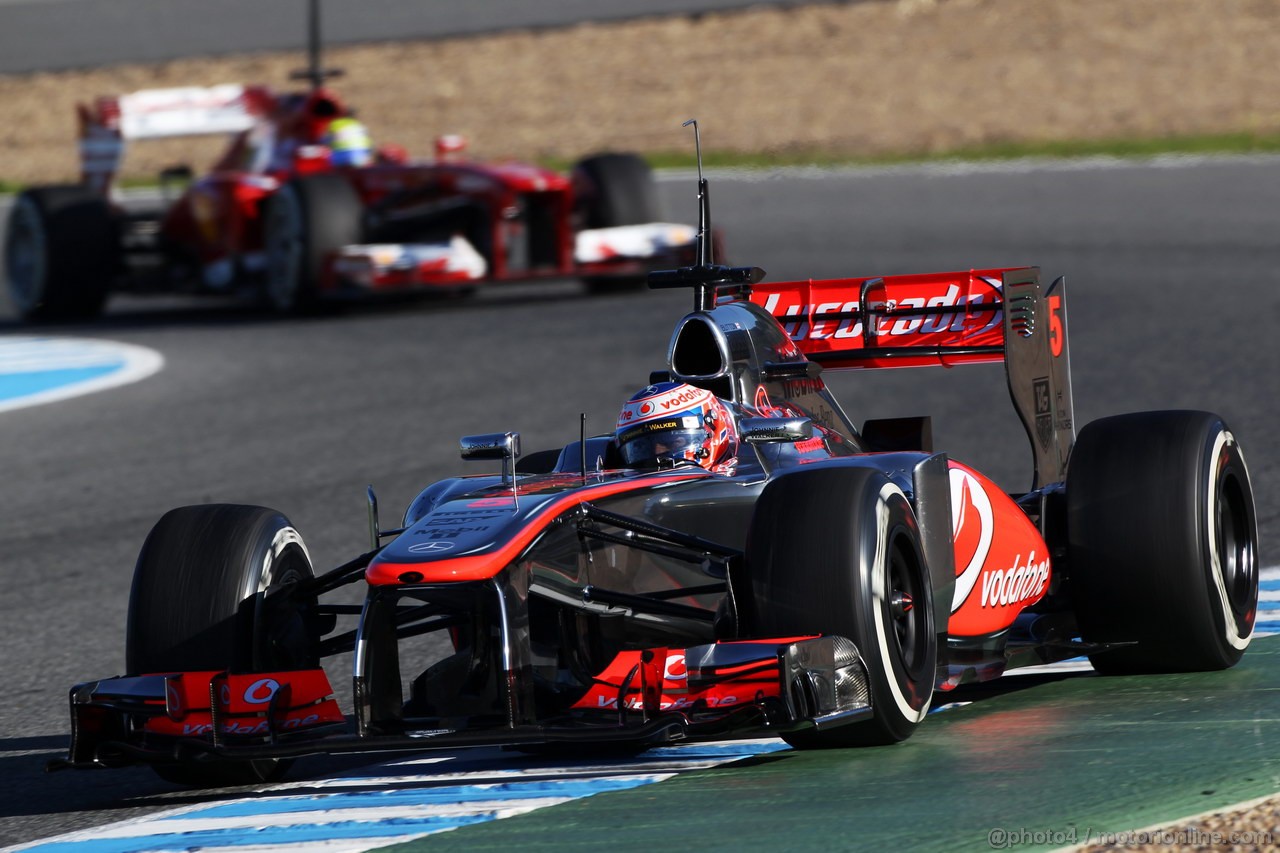 JEREZ TEST FEBBRAIO 2013, Jenson Button (GBR) McLaren MP4-28.
