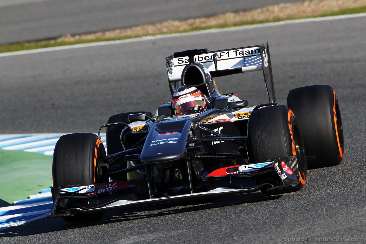 JEREZ TEST FEBBRAIO 2013, Nico Hulkenberg (GER) Sauber C32.
