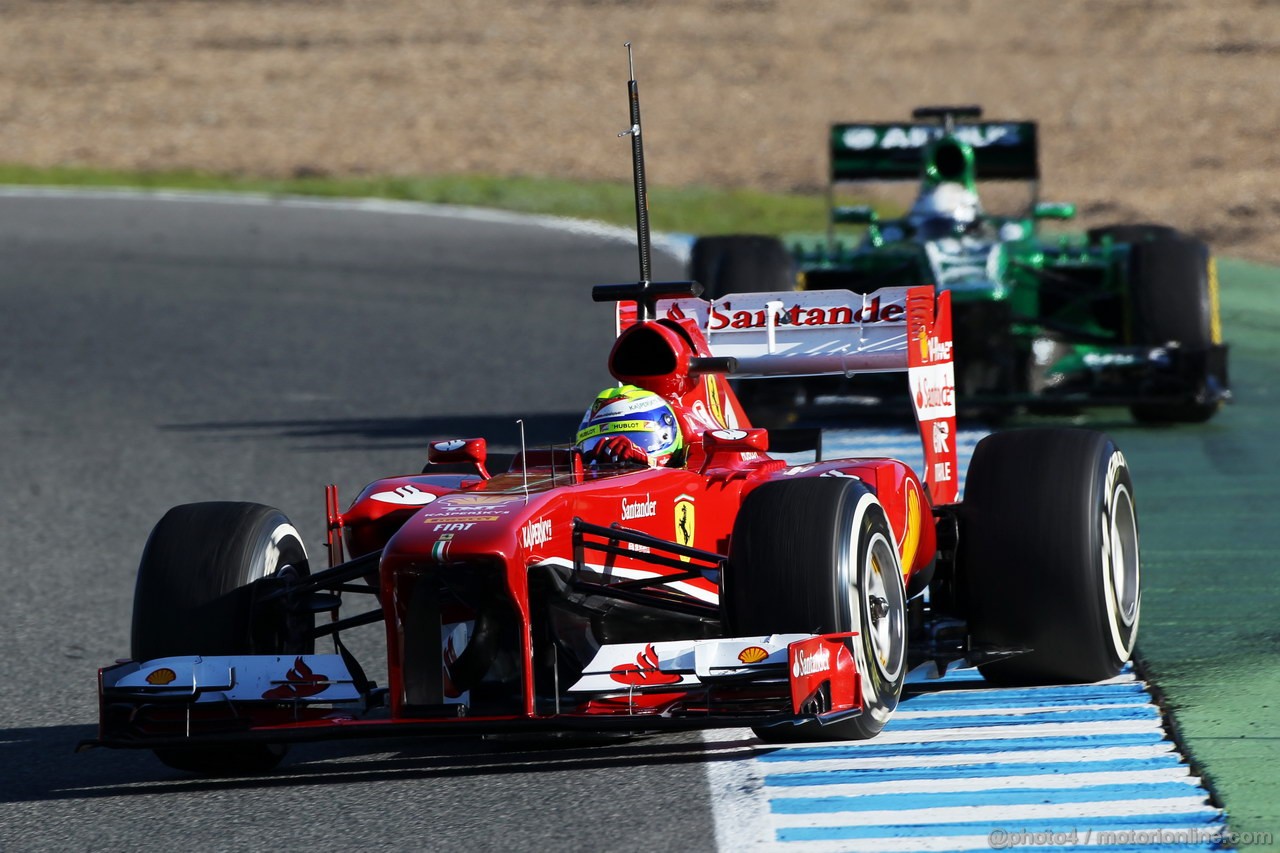 JEREZ TEST FEBBRAIO 2013, Felipe Massa (BRA) Ferrari F138.
