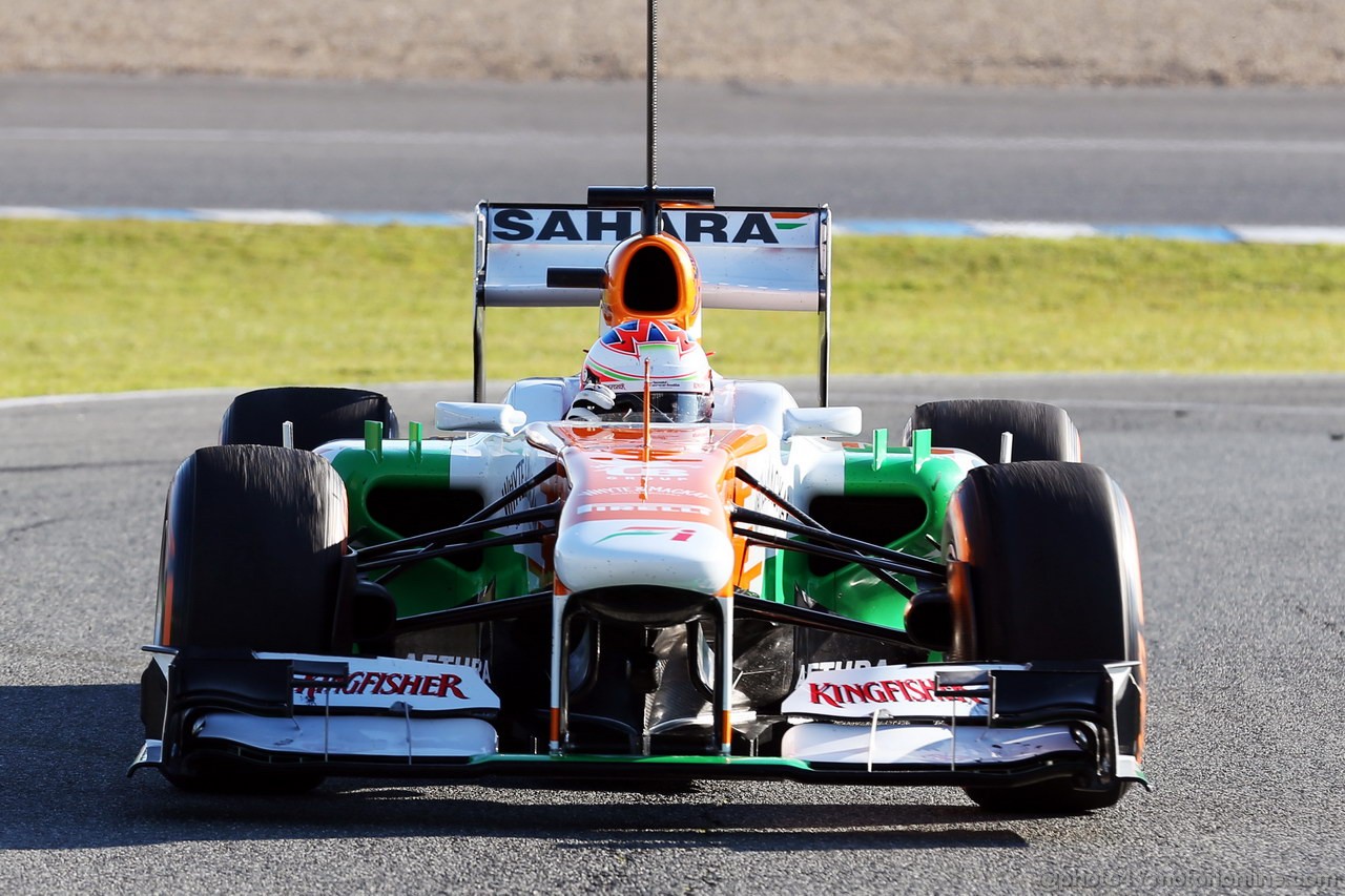 JEREZ TEST FEBBRAIO 2013, Paul di Resta (GBR) Sahara Force India VJM06.
