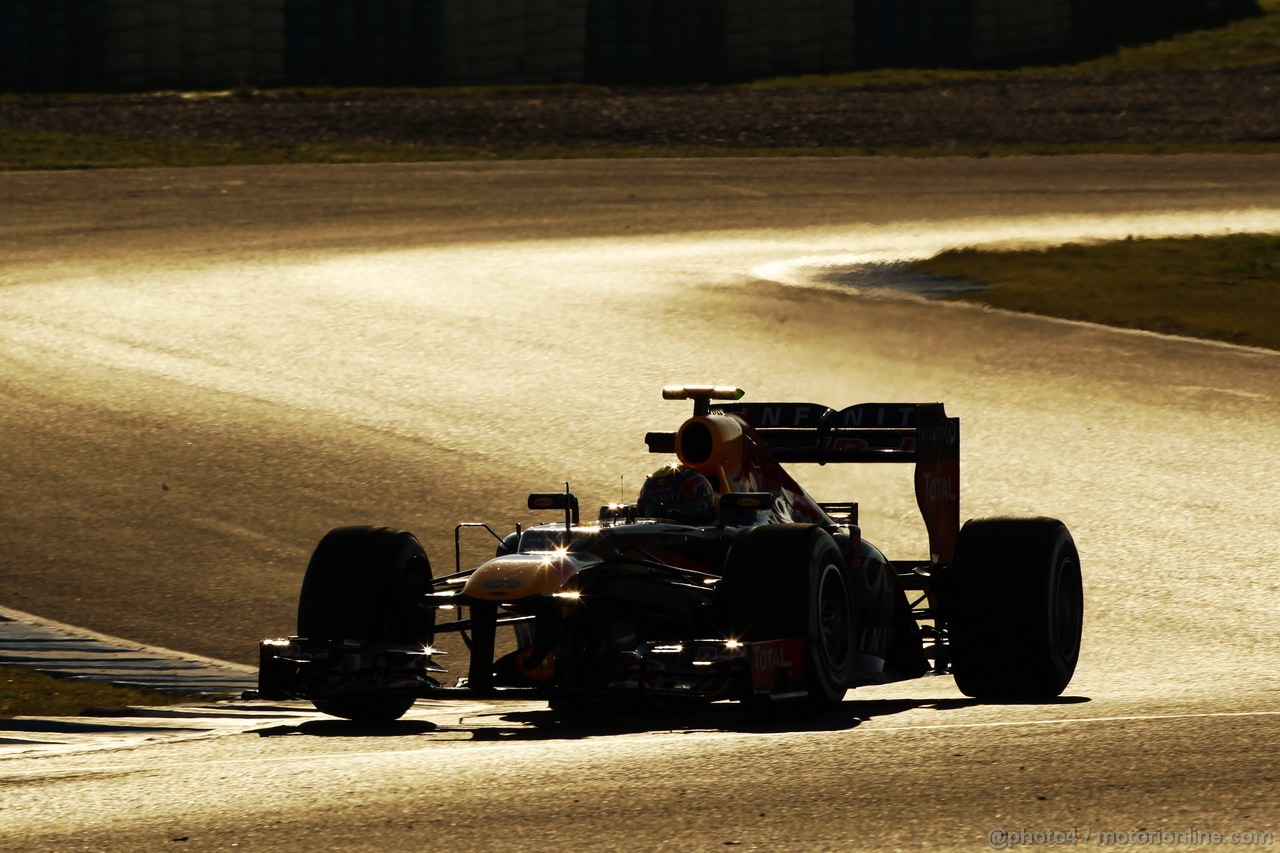 JEREZ TEST FEBBRAIO 2013, Mark Webber (AUS) Red Bull Racing RB9.
