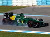 JEREZ TEST FEBBRAIO 2013, Giedo van der Garde (NLD) Caterham CT03 locks up under braking.
