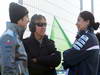 JEREZ TEST FEBBRAIO 2013, (L to R): Sergio Perez (MEX) McLaren with Adrian Fernandez (MEX) e Monisha Kaltenborn (AUT) Sauber Team Principal.
