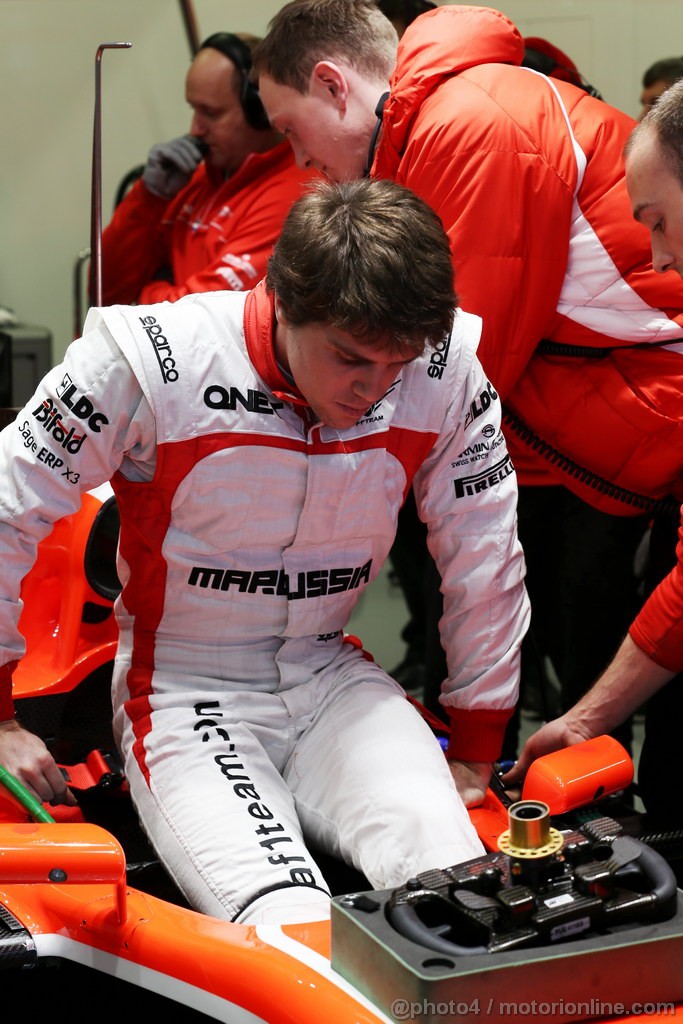 JEREZ TEST FEBBRAIO 2013, 06.02.2013- Luiz Razia (BRA) Marussia F1 Team MR02.