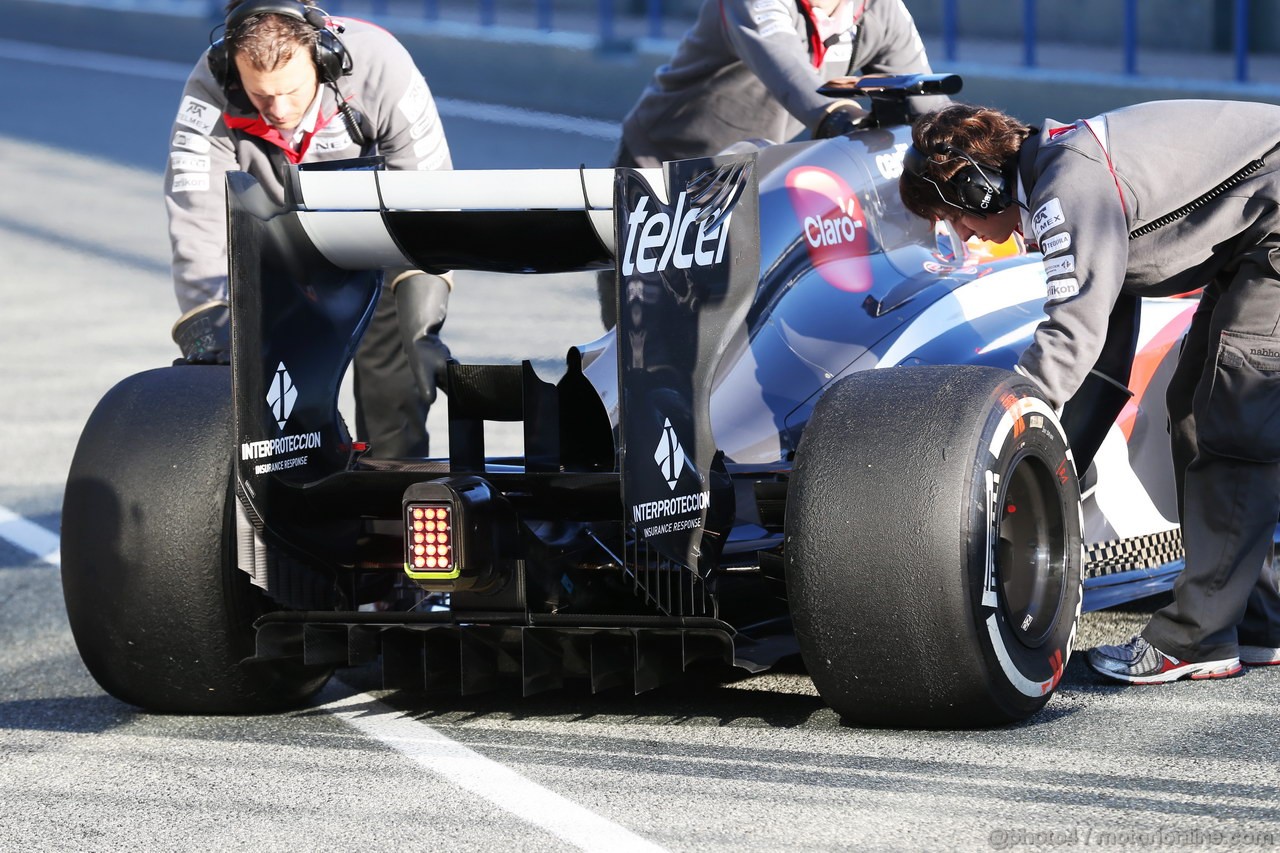 JEREZ TEST FEBBRAIO 2013, Nico Hulkenberg (GER) Sauber C32 rear diffuser e rear wing.
06.02.2013. 