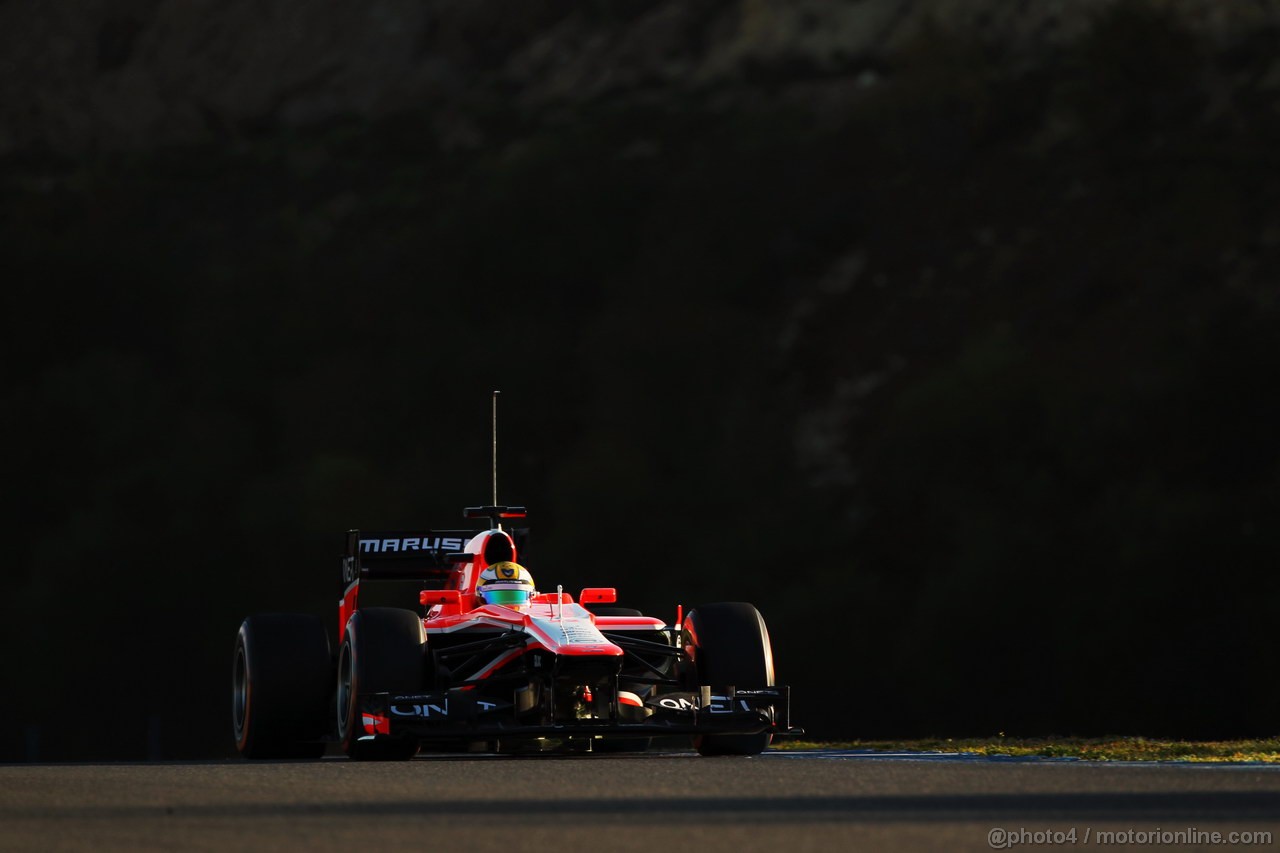 JEREZ TEST FEBBRAIO 2013, Luiz Razia (BRA) Marussia F1 Team MR02.
