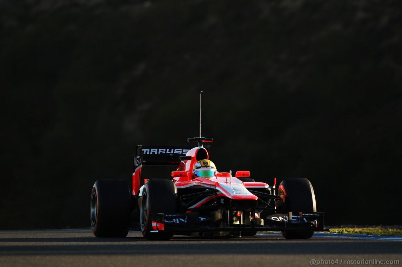JEREZ TEST FEBBRAIO 2013, Luiz Razia (BRA) Marussia F1 Team MR02.
