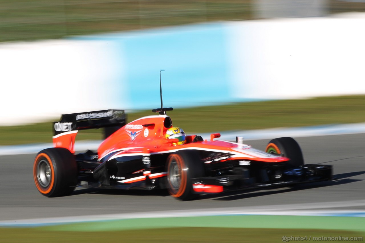 JEREZ TEST FEBBRAIO 2013, Luiz Razia (BRA) Marussia F1 Team MR02.
