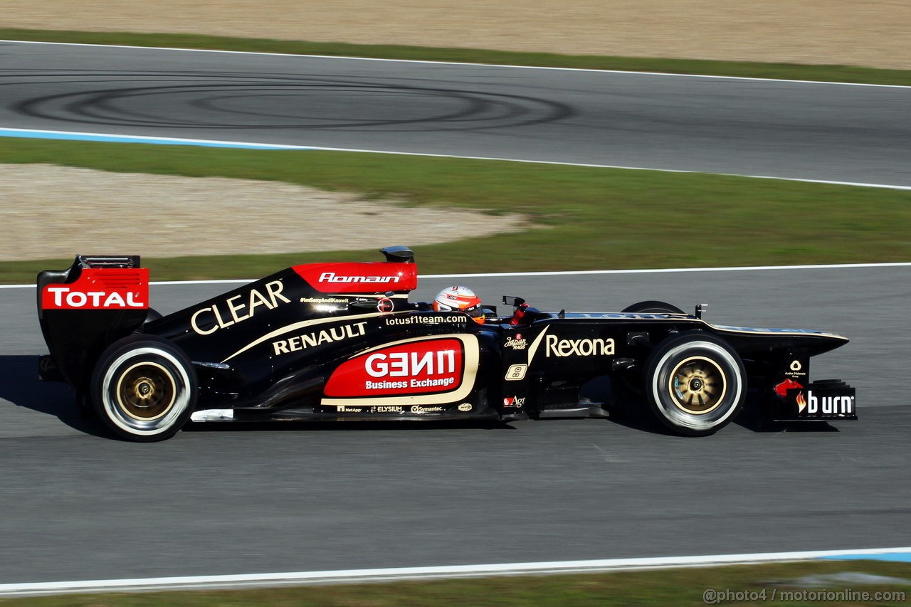 JEREZ TEST FEBBRAIO 2013, Romain Grosjean (FRA) Lotus F1 E21.
06.02.2013. 