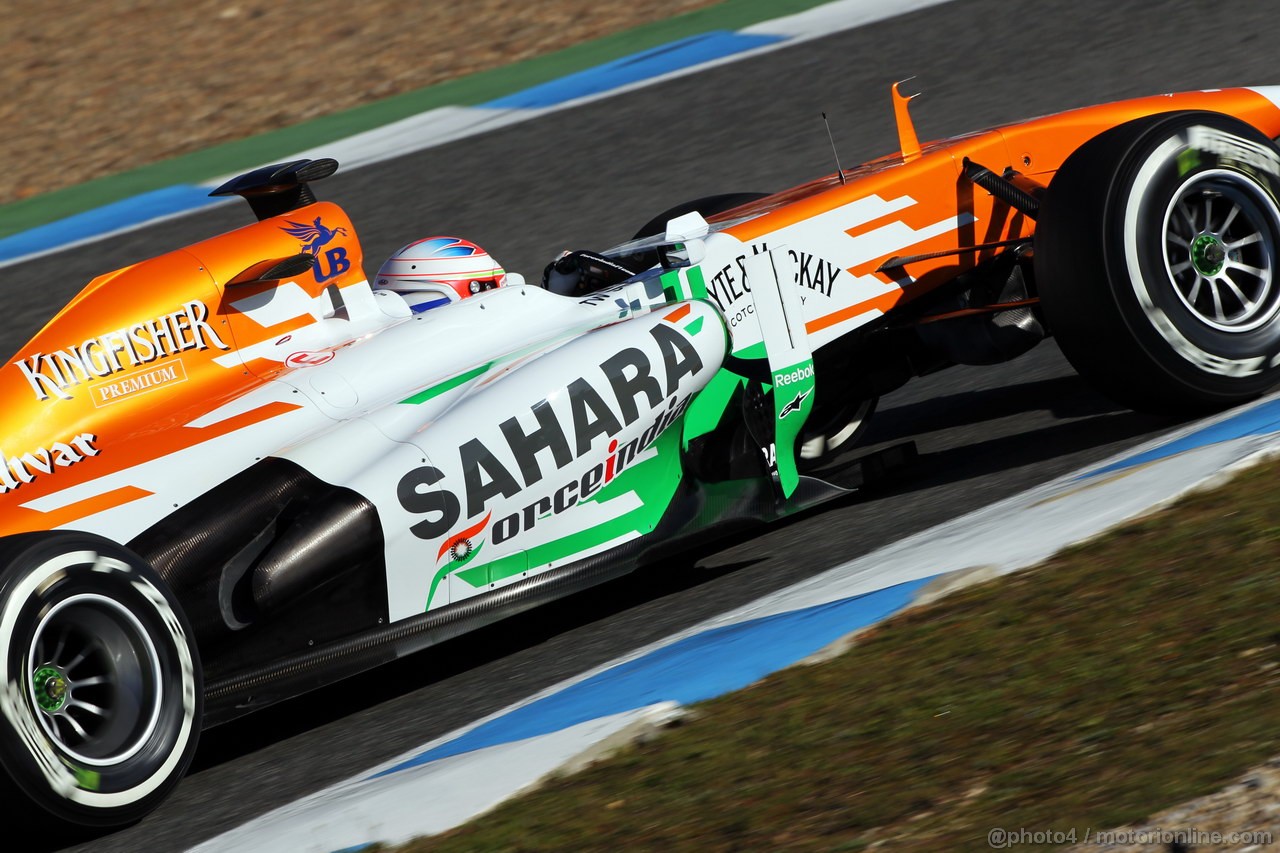 JEREZ TEST FEBBRAIO 2013, Paul di Resta (GBR) Sahara Force India VJM06.
06.02.2013. 