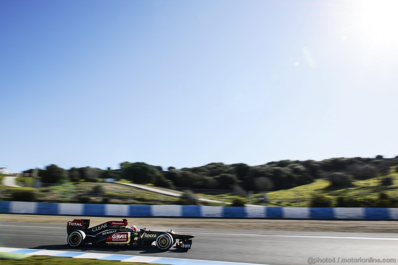 JEREZ TEST FEBBRAIO 2013, Romain Grosjean (FRA) Lotus F1 E21.
06.02.2013. 