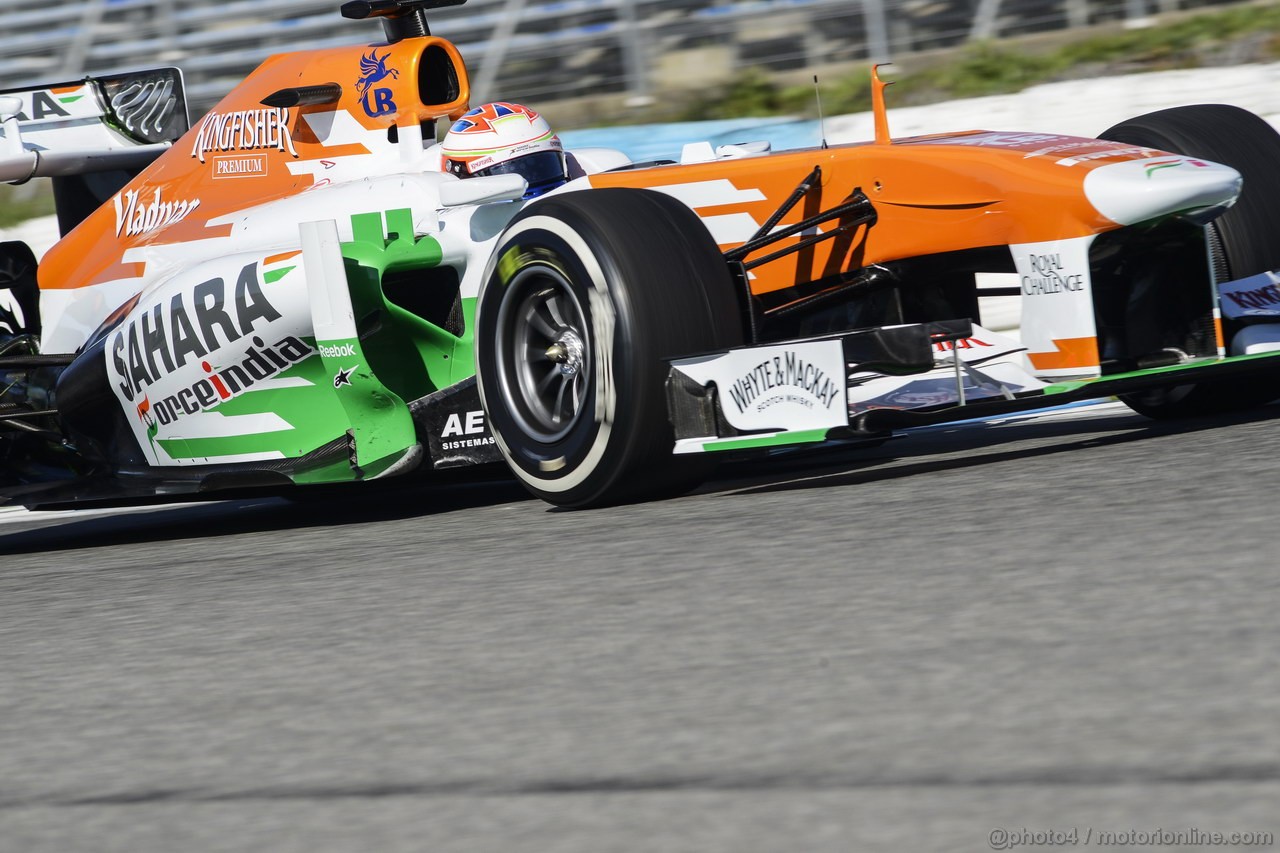 JEREZ TEST FEBBRAIO 2013, Paul di Resta (GBR) Sahara Force India VJM06.
06.02.2013. 