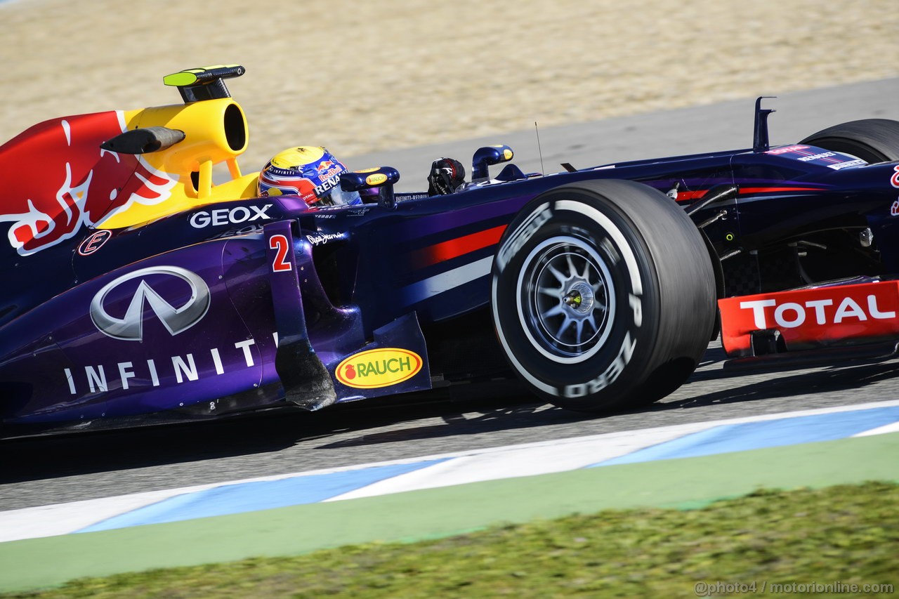 JEREZ TEST FEBBRAIO 2013, Mark Webber (AUS) Red Bull Racing RB9.
06.02.2013. 