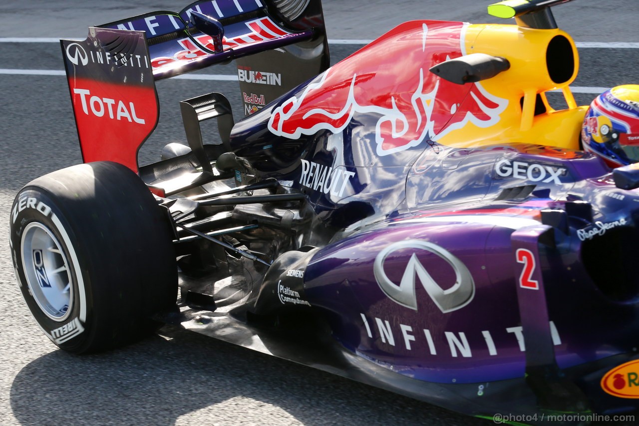 JEREZ TEST FEBBRAIO 2013, Mark Webber (AUS) Red Bull Racing RB9 rear suspension.
06.02.2013. 
