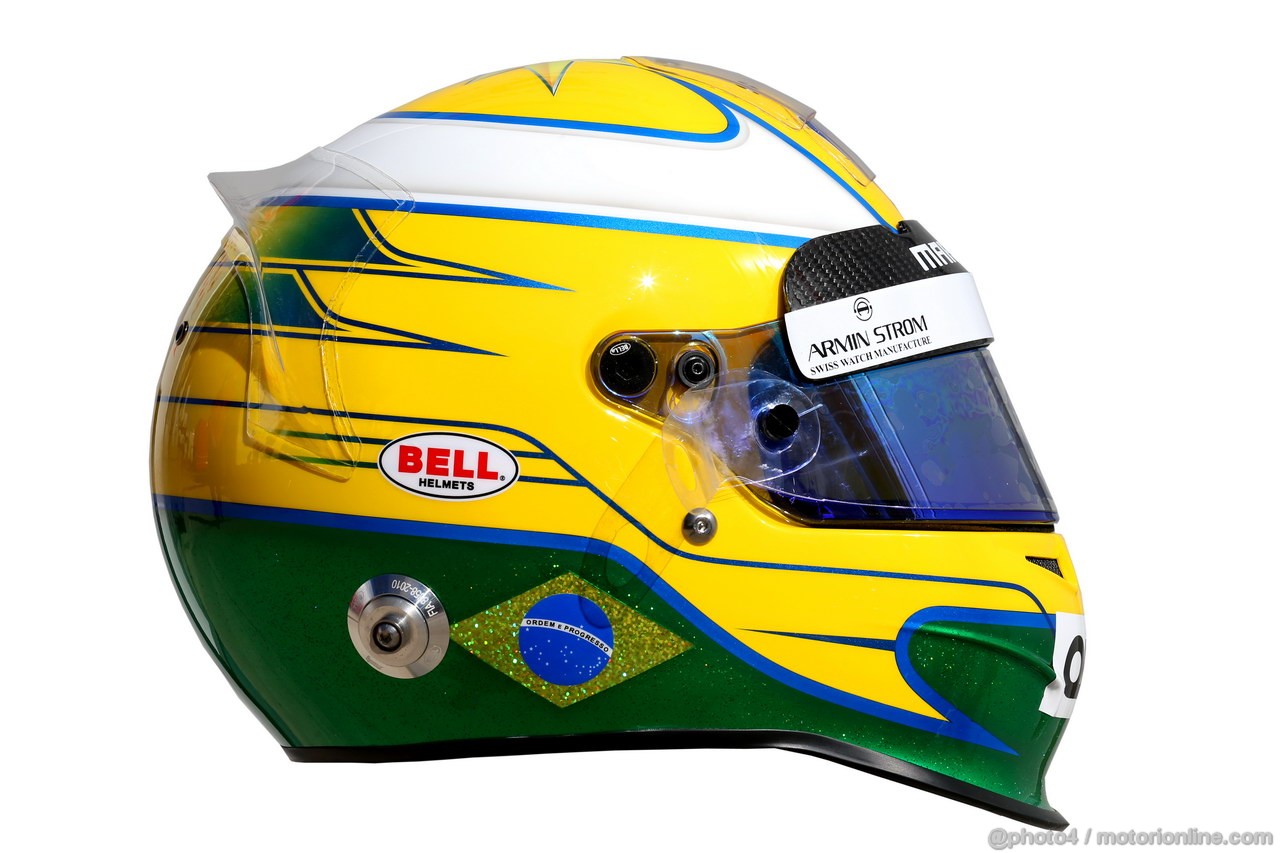 JEREZ TEST FEBBRAIO 2013, The helmet of Luiz Razia (BRA) Marussia F1 Team.
06.02.2013. 