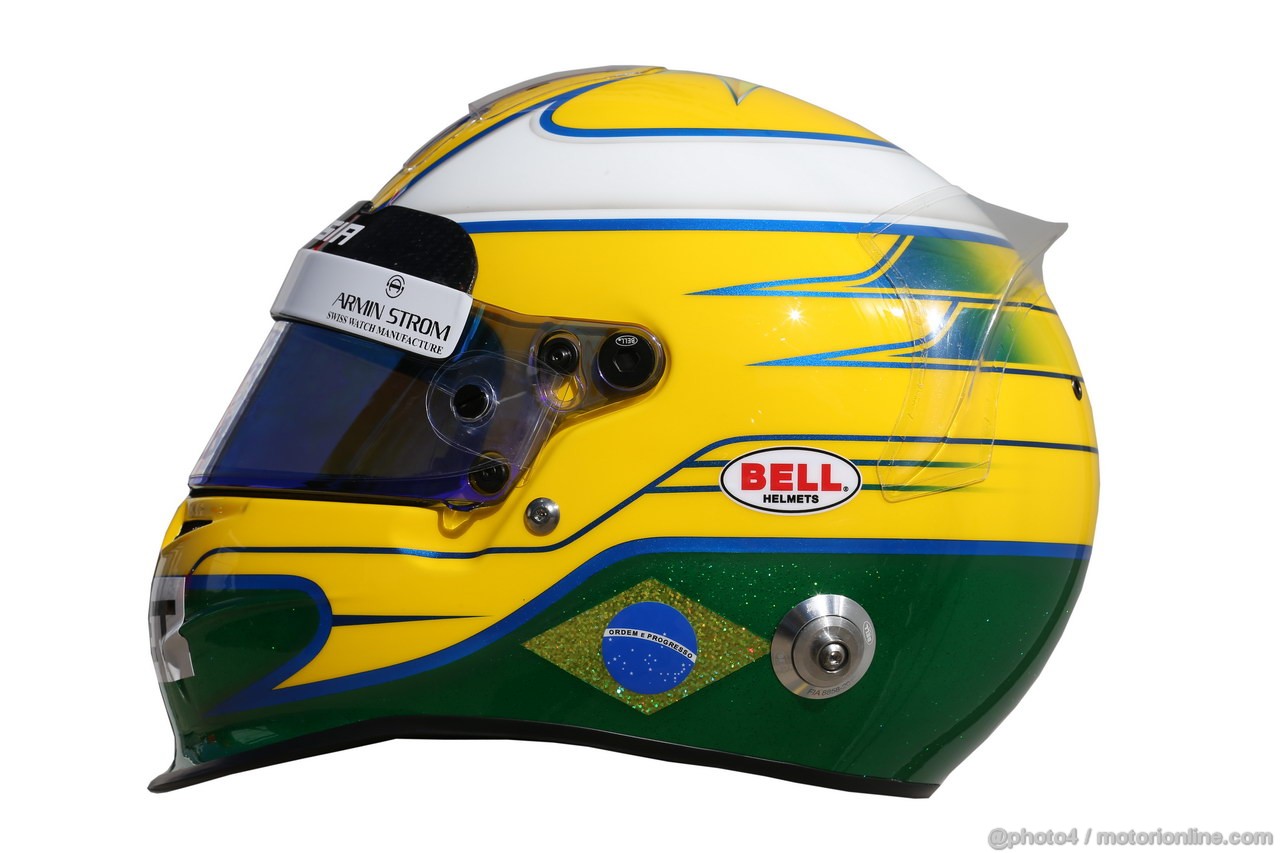 JEREZ TEST FEBBRAIO 2013, The helmet of Luiz Razia (BRA) Marussia F1 Team.
06.02.2013. 