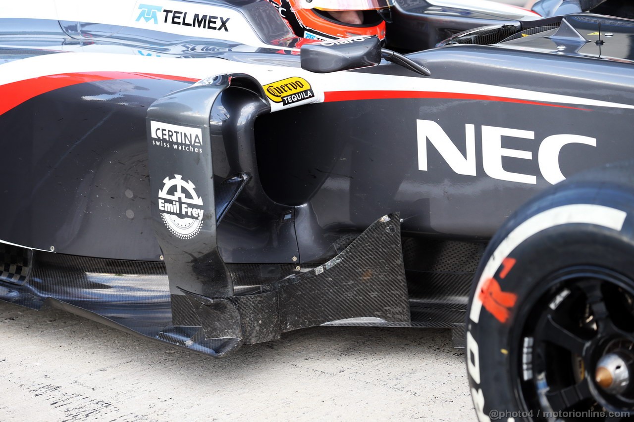 JEREZ TEST FEBBRAIO 2013, Nico Hulkenberg (GER) Sauber C32 sidepod.
06.02.2013. 