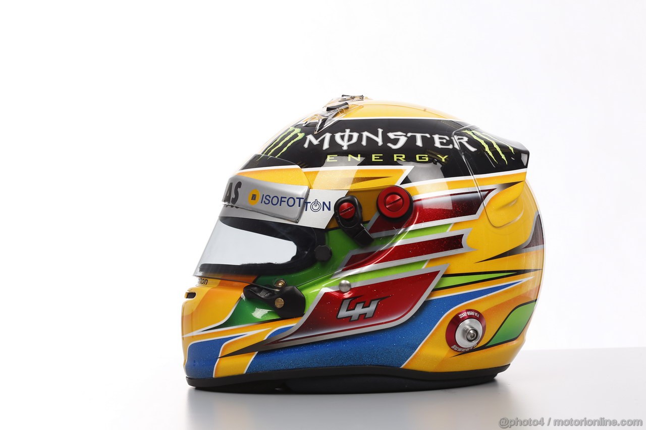 JEREZ TEST FEBBRAIO 2013, The helmet of Lewis Hamilton (GBR) Mercedes AMG F1.
06.02.2013. 