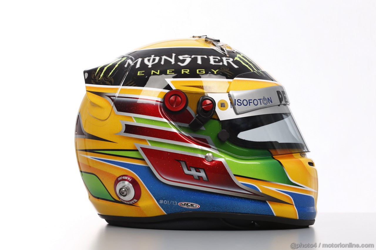 JEREZ TEST FEBBRAIO 2013, The helmet of Lewis Hamilton (GBR) Mercedes AMG F1.
06.02.2013. 