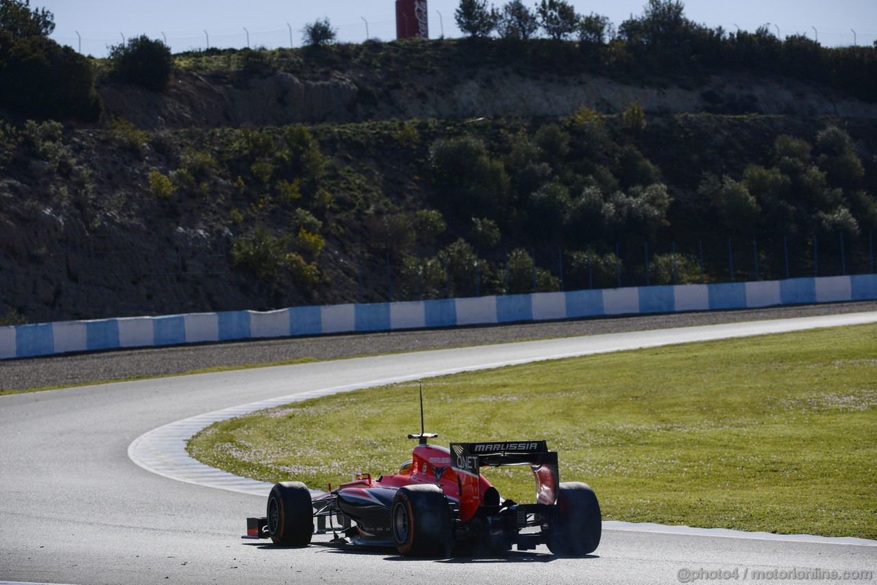 JEREZ TEST FEBBRAIO 2013, Luiz Razia (BRA) Marussia F1 Team MR02.
