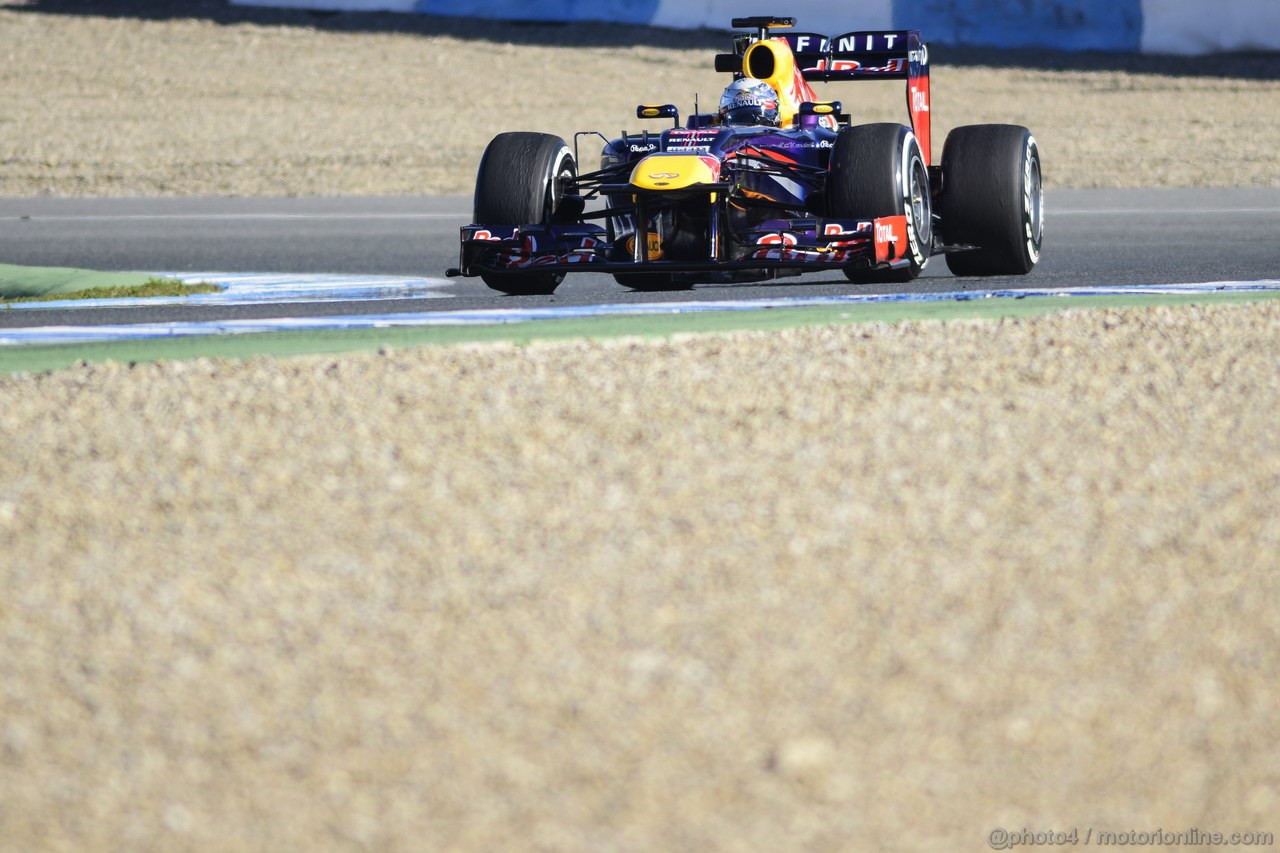 JEREZ TEST FEBBRAIO 2013, Sebastian Vettel (GER) Red Bull Racing RB9.
