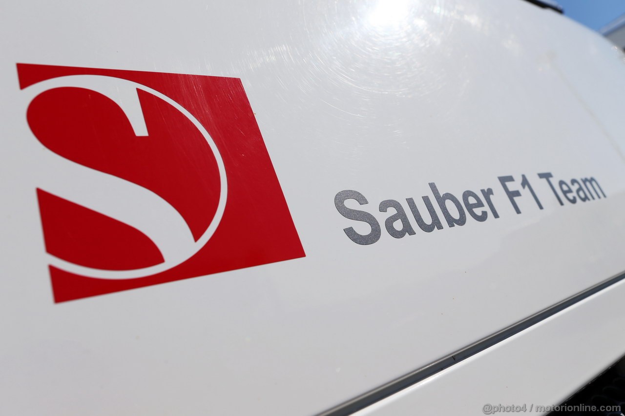 JEREZ TEST FEBBRAIO 2013, Sauber F1 Team logo. 
08.02.2013. 