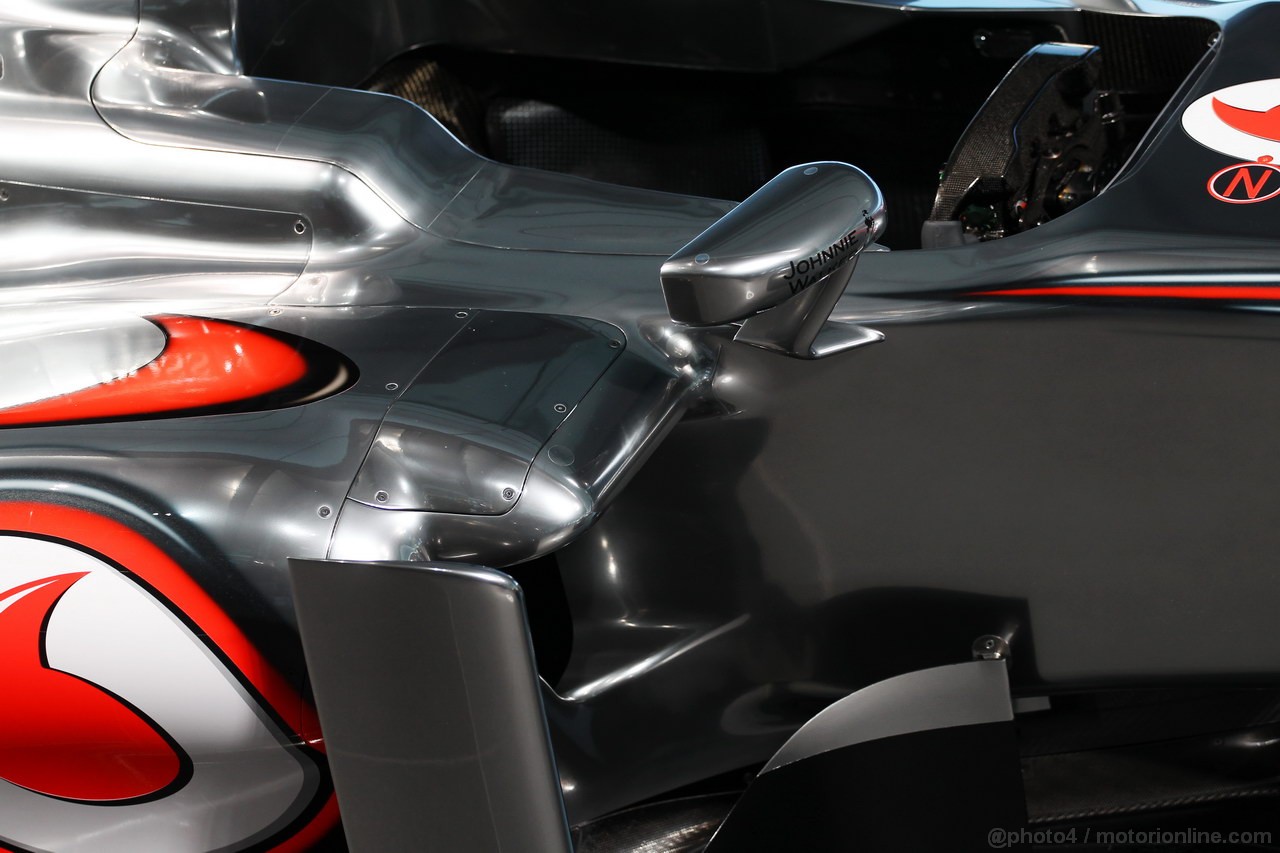 MCLAREN MP4-28, McLaren MP4-28 sidepod.
31.01.2013. McLaren MP4-28 Launch, McLaren Technology Centre, Woking, England.
