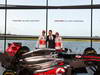 MCLAREN MP4-28, McLaren Technology Centre, Surrey, UK
31st January 2013 
Jenson Button, McLaren, Martin Whitmarsh, Team Principal, McLaren e Sergio Perez, McLaren.
Photo: Vodafone McLaren Mercedes (Copyright Free FOR EDITORIAL USE ONLY) 
ref: Digital Image _N7T0149