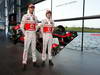 MCLAREN MP4-28, McLaren Technology Centre, Surrey, UK
31st January 2013 
Jenson Button, McLaren e Sergio Perez, McLaren.
Photo: Vodafone McLaren Mercedes (Copyright Free FOR EDITORIAL USE ONLY) 
ref: Digital Image _N7T0184