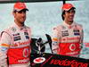 MCLAREN MP4-28, (L to R): Jenson Button (GBR) McLaren with team mate Sergio Perez (MEX) McLaren.
31.01.2013. McLaren MP4-28 Launch, McLaren Technology Centre, Woking, England.
