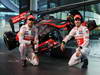 MCLAREN MP4-28, (L to R): Jenson Button (GBR) McLaren e team mate Sergio Perez (MEX) McLaren with the new McLaren MP4-28.
31.01.2013. McLaren MP4-28 Launch, McLaren Technology Centre, Woking, England.
