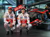 MCLAREN MP4-28, (L to R): Jenson Button (GBR) McLaren with team mate Sergio Perez (MEX) McLaren.
31.01.2013. McLaren MP4-28 Launch, McLaren Technology Centre, Woking, England.
