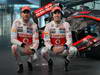 MCLAREN MP4-28, (L to R): Jenson Button (GBR) McLaren with team mate Sergio Perez (MEX) McLaren.
31.01.2013. McLaren MP4-28 Launch, McLaren Technology Centre, Woking, England.
