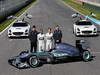 MERCEDES F1 W04, (L to R): Toto Wolff (GER) Mercedes AMG F1 Shareholder e Executive Director; Lewis Hamilton (GBR) Mercedes AMG F1 e team mate Nico Rosberg (GER) Mercedes AMG F1; Ross Brawn (GBR) Mercedes AMG F1 Team Principal; with the new Mercedes AMG F1 W04.

