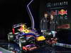 RED BULL RB9, MILTON KEYENES, ENGLAND - FEBRUARY 03:  Drivers Mark Webber of Australia (L) e Sebastian Vettel of Germany pose along side the new car during the Infiniti Red Bull Racing RB9 launch on February 3, 2013 in Milton Keyenes, England.  (Photo by Richard Heathcote/Getty Images)