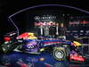 RED BULL RB9, MILTON KEYENES, ENGLAND - FEBRUARY 03:  (L-R) Christian Horner, Team Principle, Adrian Newey, Chief Technical Officer, Mark Webber of Australia, Simon Sproule, Infiniti Corperate Vice-President Global Marketing e Sebastian Vettel of Germany pose along side the new car during the Infiniti Red Bull Racing RB9 launch on February 3, 2013 in Milton Keynes, England.  (Photo by Mark Thompson/Getty Images)