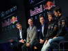 RED BULL RB9, MILTON KEYNES, ENGLAND - FEBRUARY 03:  (L-R) Simon Sproule, Infiniti Corporate Vice-President Global Marketing, Adrian Newey, Chief Technical Officer, Christian Horner, Team Principle, Mark Webber of Australia, e Sebastian Vettel of Germany talk to the guests during the Infiniti Red Bull Racing RB9 launch on February 3, 2013 in Milton Keynes, England.  (Photo by Richard Heathcote/Getty Images)