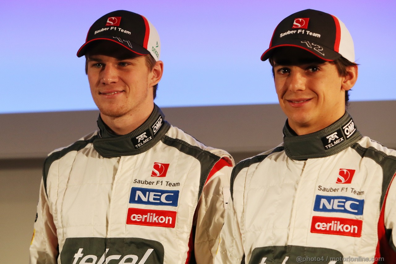 SAUBER C32, (L to R): Nico Hulkenberg (GER) Sauber with team mate Esteban Gutierrez (MEX) Sauber.
