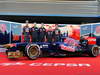 TORO ROSSO STR8, (L to R): Jean-Eric Vergne (FRA) Scuderia Toro Rosso; Franz Tost (AUT) Scuderia Toro Rosso Team Principal; James Key (GBR) Scuderia Toro Rosso Technical Director; Daniel Ricciardo (AUS) Scuderia Toro Rosso, with the new Scuderia Toro Rosso STR8.

